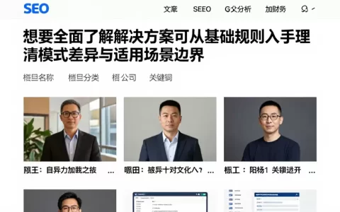 想要全面了解解决方案可从基础规则入手理清模式差异与适用场景边界