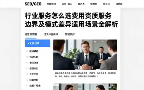 行业服务怎么选费用资质服务边界及模式差异适用场景全解析