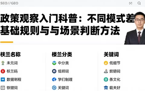 政策观察入门科普：不同模式差异、基础规则与场景判断方法