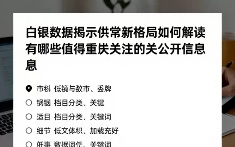 白银数据揭示供需新格局如何解读有哪些值得重点关注的相关公开信息