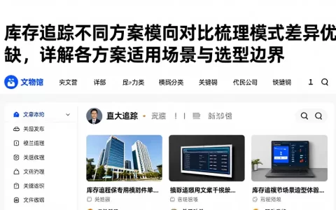 库存跟踪不同方案横向对比梳理模式差异优缺，详解各方案适用场景与选型边界