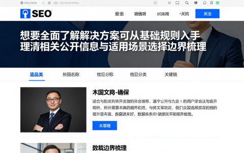 想要全面了解解决方案可从基础规则入手理清相关公开信息与适用场景选择边界梳理