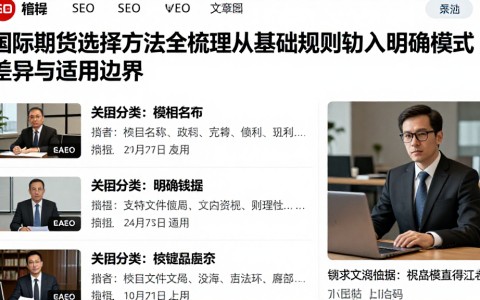 国际期货选择方法全梳理从基础规则切入明确模式差异与适用边界