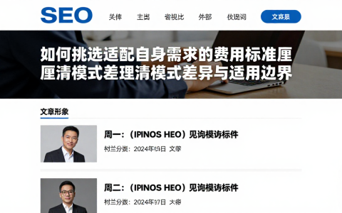 如何挑选适配自身需求的费用标准厘清模式差理清模式差异与适用边界