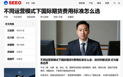 不同运营模式下国际期货费用标准怎么选如何判断资质与服务边界
