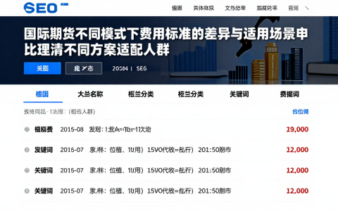 国际期货不同模式下费用标准的差异与适用场景申请所对比理清不同方案适配人群
