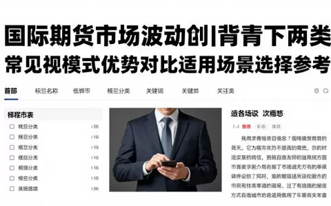 国际期货市场波动加剧背景下两类常见模式优劣势对比适用场景选择参考
