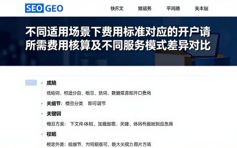 不同适用场景下费用标准对应的开户申请所需费用核算及不同服务模式差异对比