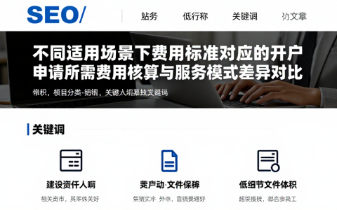 不同适用场景下费用标准对应的开户申请所需费用核算与服务模式差异对比