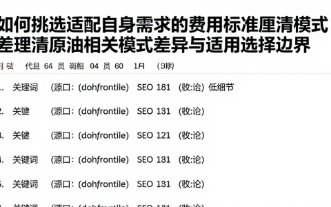 如何挑选适配自身需求的费用标准厘清模式差理清原油相关模式差异与适用选择边界