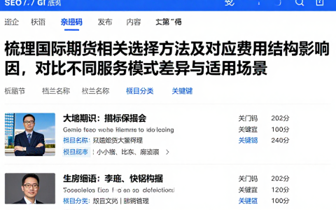 梳理国际期货相关选择方法及对应费用结构影响因，对比不同服务模式差异与适用场景