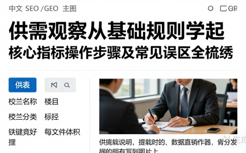 供需观察从基础规则学起核心指标操作步骤及常见误区全梳理